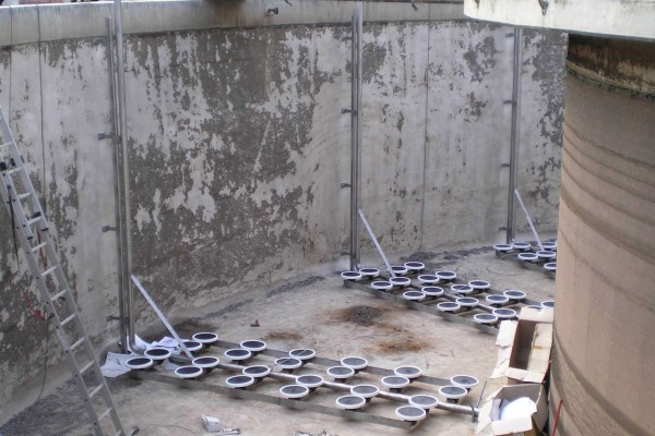 Sistema de aeração por ar difuso tipo disco removível skid 4