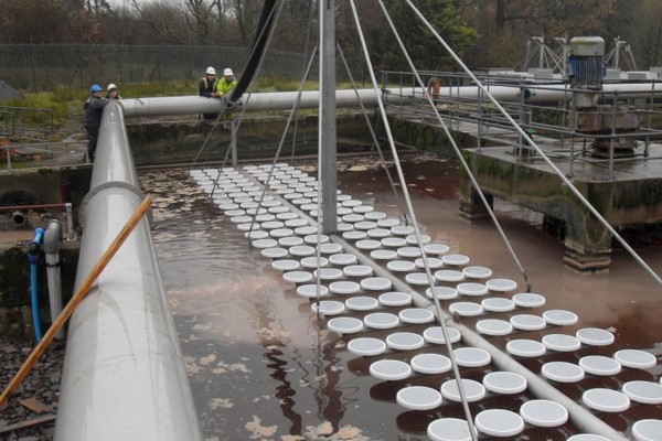 Sistema de aeração por ar difuso tipo disco removível skid 5